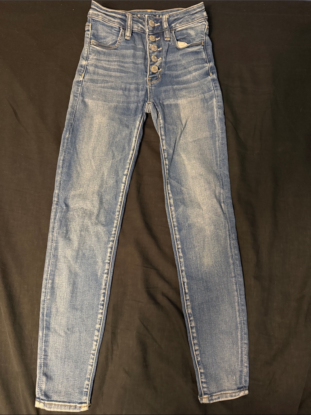 American Eagle Outfitters Ne(x)t Level Stretch Button-Fly High-Rise Skinny Jeans